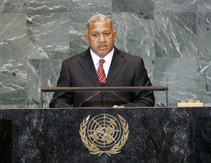 Josaia Bainimarama, Prime Minister of Fiji, addressing the general debate of the 64th UN General Assembly