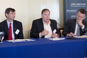 Panel including Warren Evans (centre)