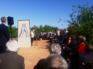 Meredith Burgmann opens the international humanitarian monument in Canberra.