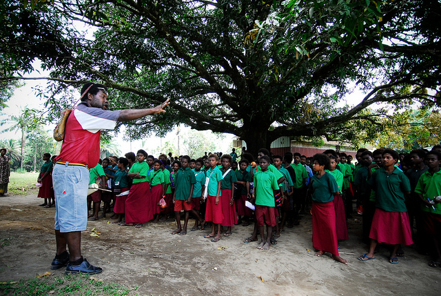 A teacher instructing secondary school students in Kimbe, West New Britain (Flickr/Asian Development Bank CC BY-NC-ND 2.0)