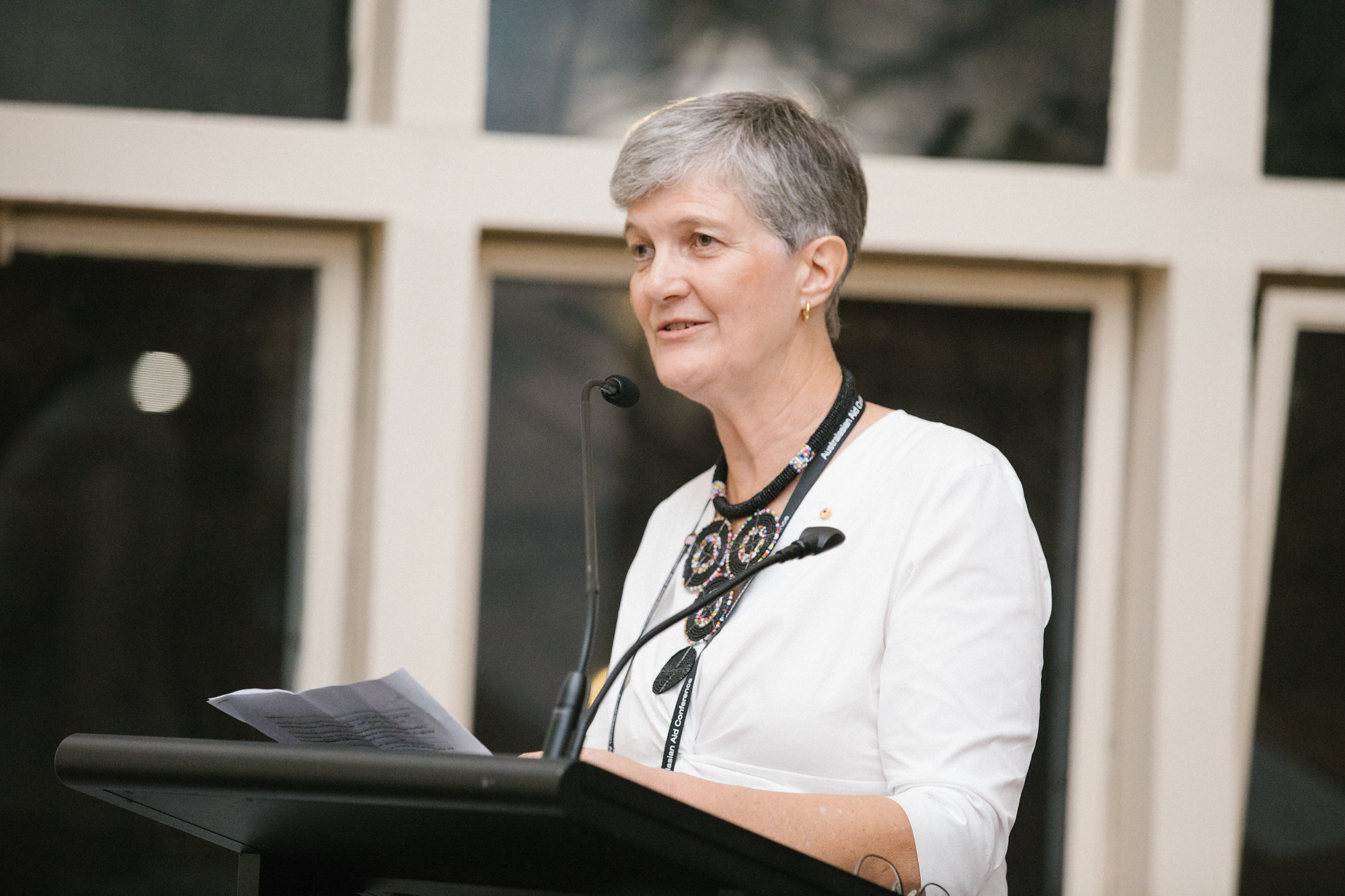 Robyn Alders delivers Mitchell Humanitarian Award acceptance speech (image: Alexandra Orme)