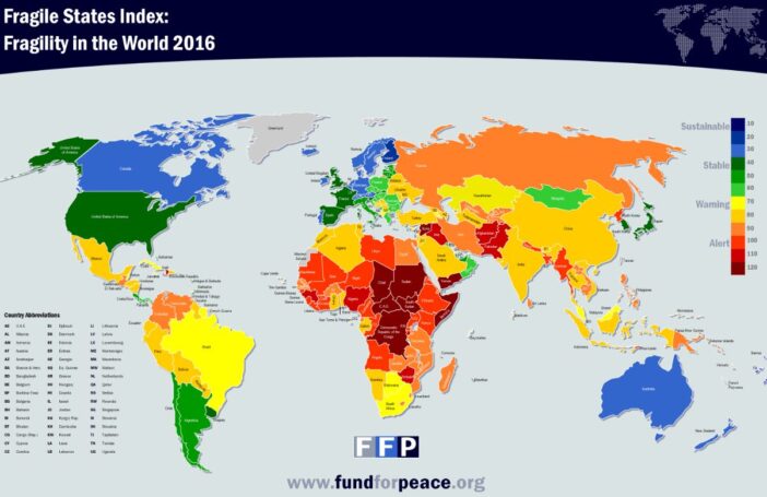 Fragile States Index 2016 (http://fsi.fundforpeace.org/rankings-2016)