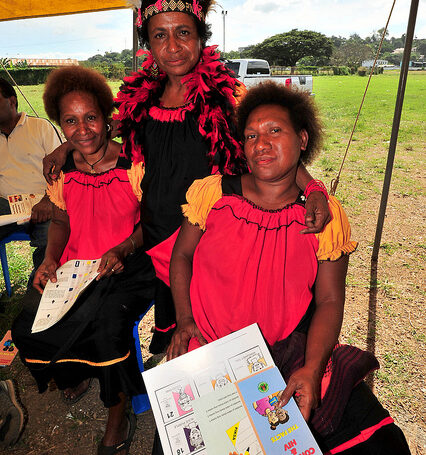 Mock poll booth setup in Port Moresby, PNG 2012 elections (Defence/DFAT/Flickr CC BY 2.0)