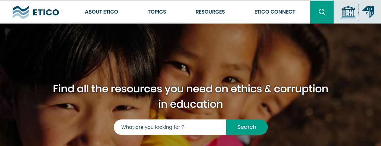 Screenshot of Etico website on 2 November 2017