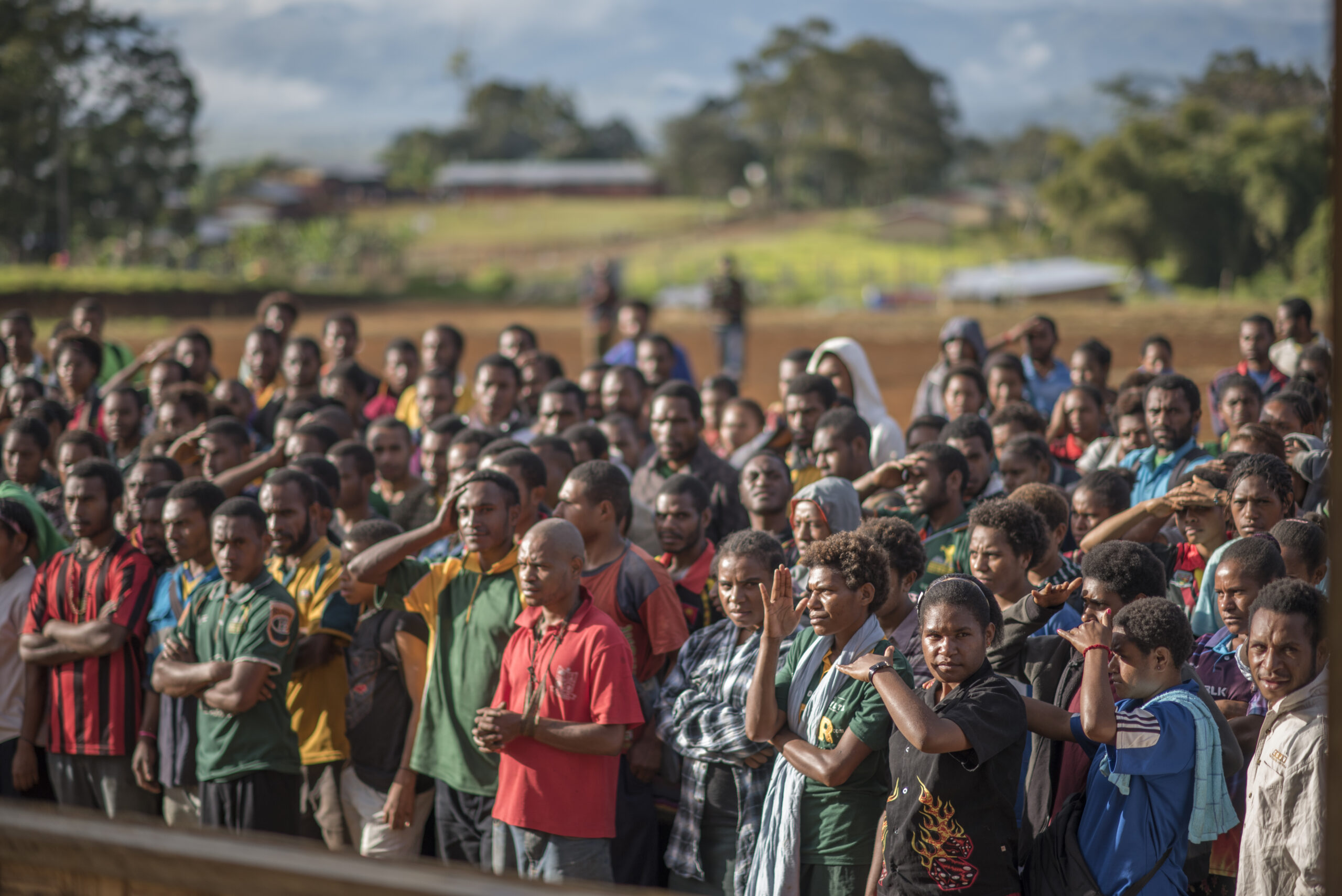 Students at the Kumbareta School run by Oaktree and Baptist Union, 2015 (Oaktree)