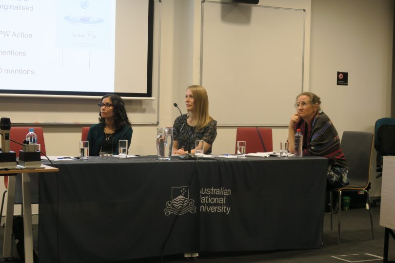 Members of the gender equity panel at the 2018 Australasian Aid Conference