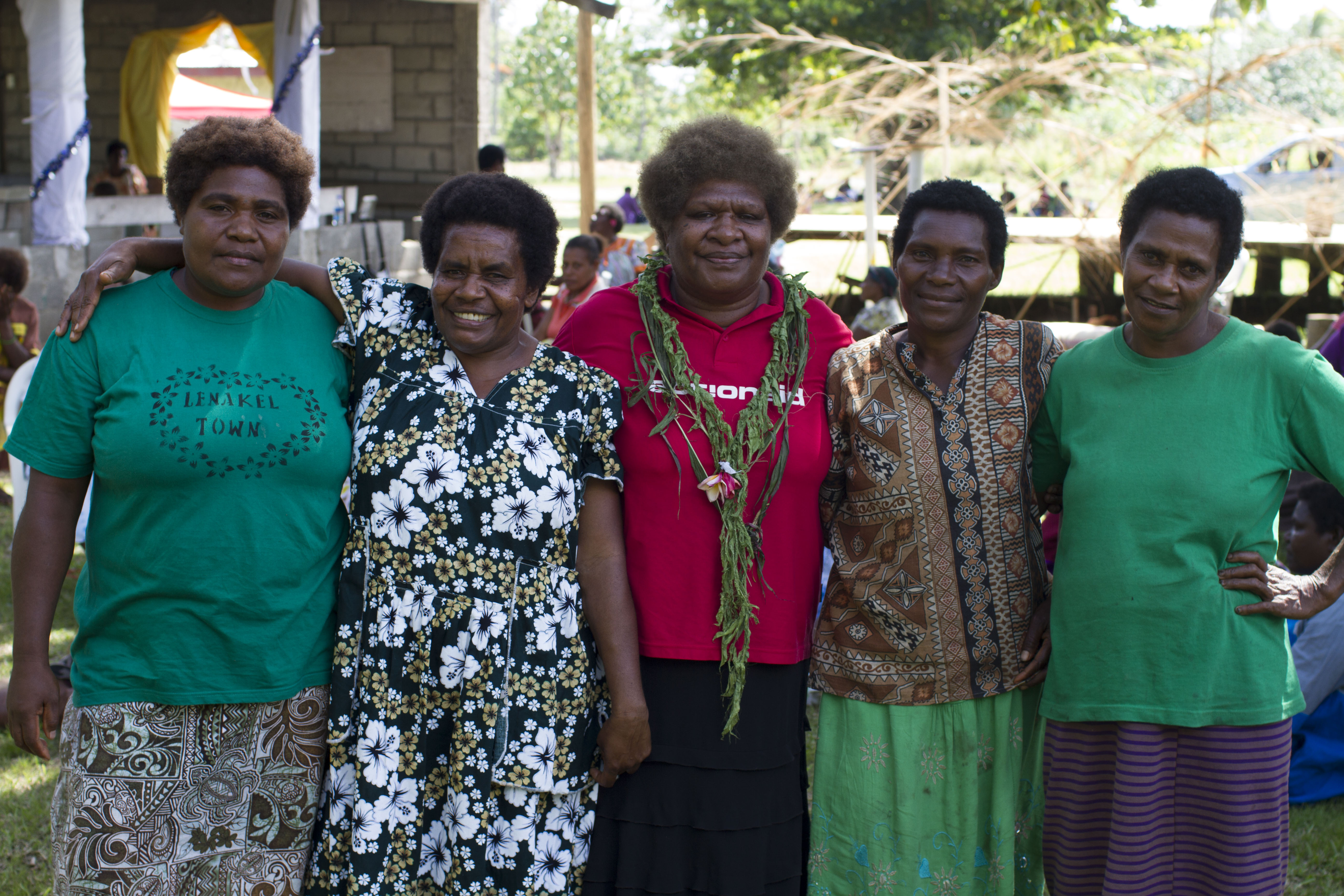 Mary Jack with women belonging to Women I Tok Tok Tugeta in Tanna, Vanuatu, in February 2018 (Credit: ActionAid)
