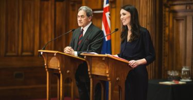 New Zealand Prime Minister Jacinda Ardern and Foreign Minister Winston Peters (Credit: New Zealand Labour Party)