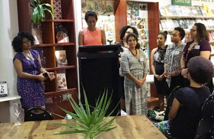 Rashmii Bell speaking at the Brisbane launch of 'My Walk to Equality' (Credit: PNG Attitude blog)