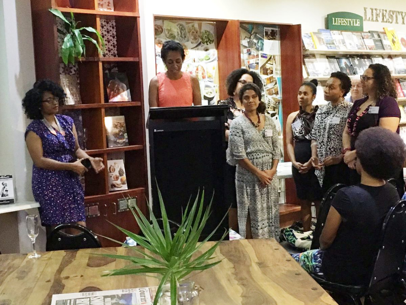 Rashmii Bell speaking at the Brisbane launch of 'My Walk to Equality' (Credit: PNG Attitude blog)