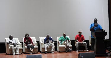 A panel organised by the Vanuatu Council of Trade Unions at the Vanuatu Labour Summit (Credit: Matthew Dornan)