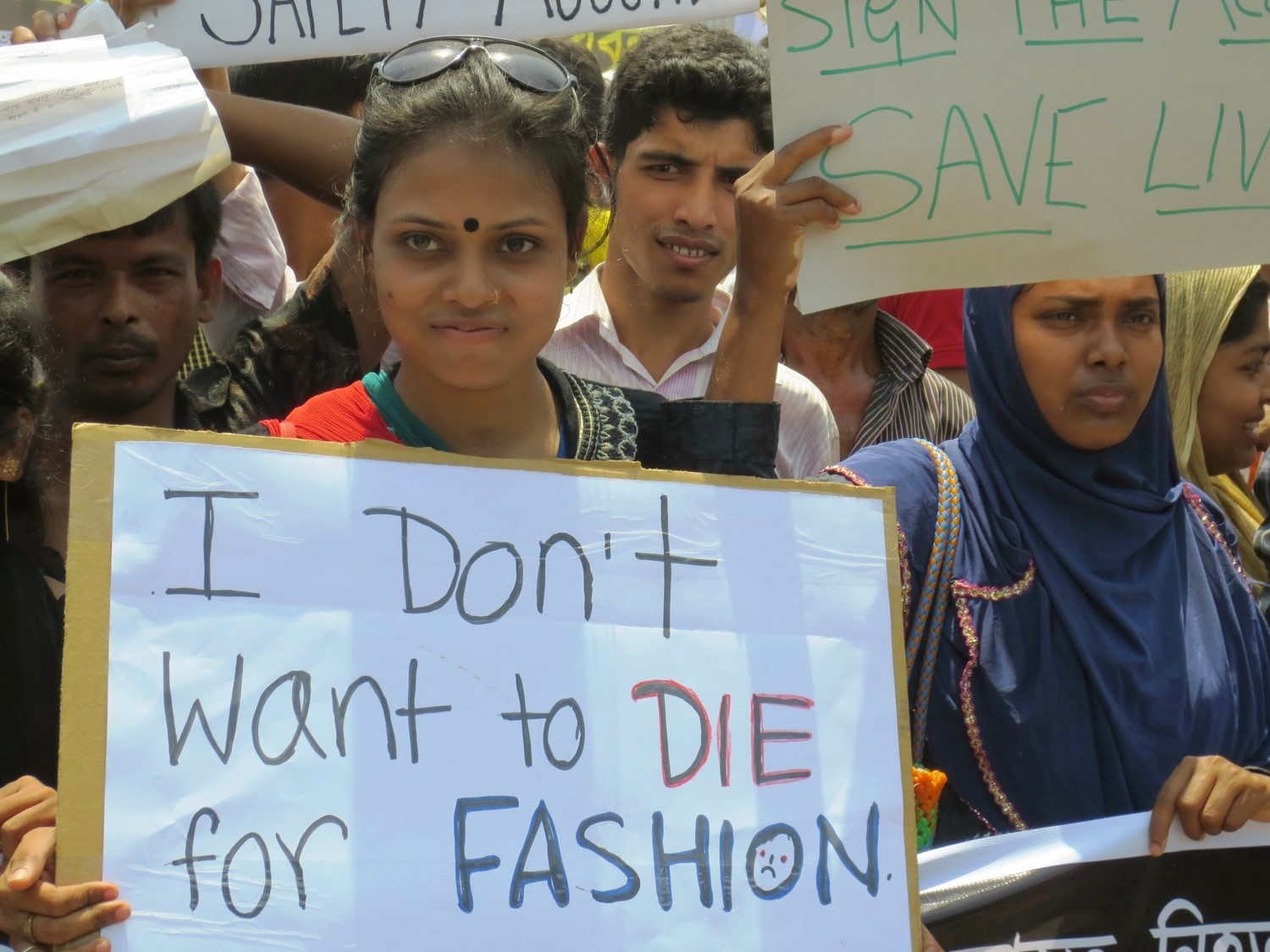 Workers and unions rallied on the one-year anniversary of the Rana Plaza collapse (Solidarity Center/Flickr/CC BY-ND 2.0)