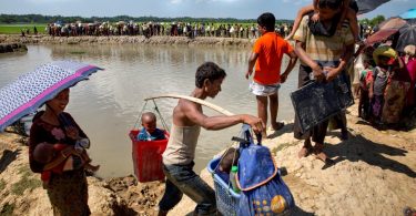 Many Rohingya were forced to trek for a week to reach safety in Bangladesh (Credit: Naymuzzman Prince/UNFPA)