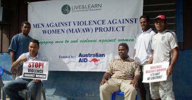 Staff from the Men Against Violence Against Women project in Solomon Islands (Irene Scott/DFAT/Flickr/CC BY 2.0)