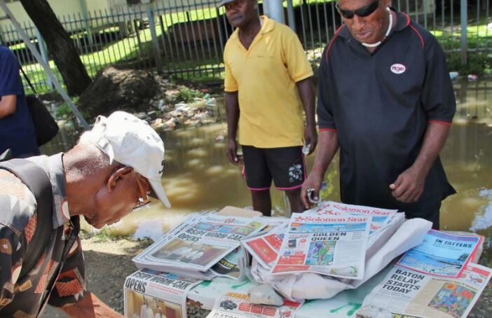 A newspaper stand in Solomon Islands (Credit: ABC Pacific Beat)