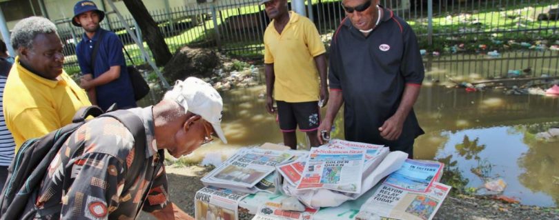 A newspaper stand in Solomon Islands (Credit: ABC Pacific Beat)