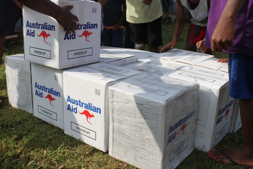 Relief supplies provided by Australian and UNICEF Pacific to communities in Tailevu, Fiji in 2016 (DFAT/Flickr/CC BY 2.0)