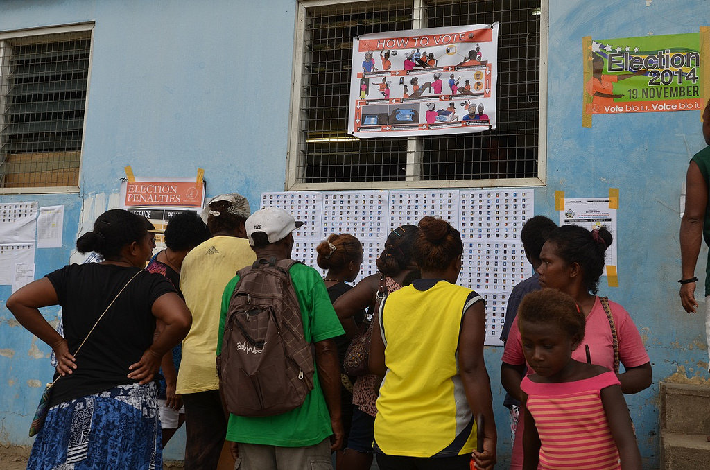 A photo from the 2014 Solomon Islands elections (Credit: ramsi_images/Flickr/CC BY 2.0)
