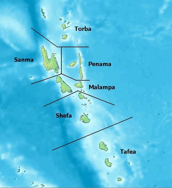 Provinces of Vanuatu (Credit: Wikipedia)