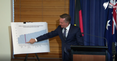 Shadow Treasurer Chris Bowen presents the ALP election policy cost estimates