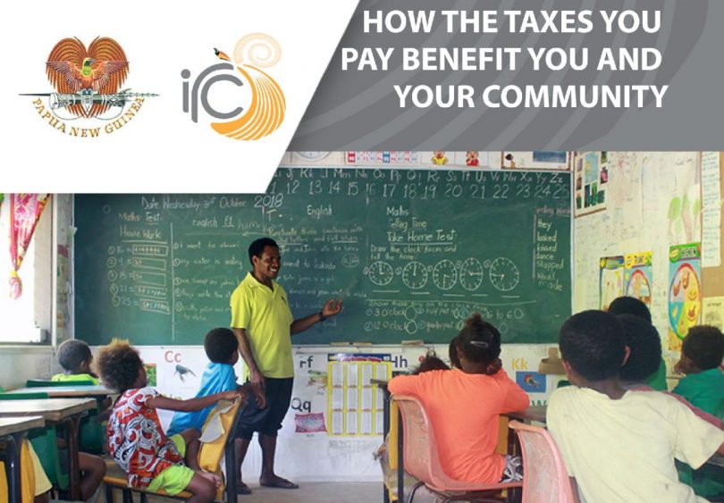 Flyers detailing the shared benefits of tax were included in letters sent to non-compliant taxpayers (PNG Internal Revenue Commission)