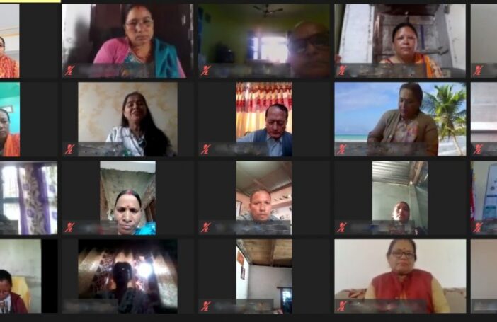 Virtual meeting with women representatives at local level (Credit: The Asia Foundation)