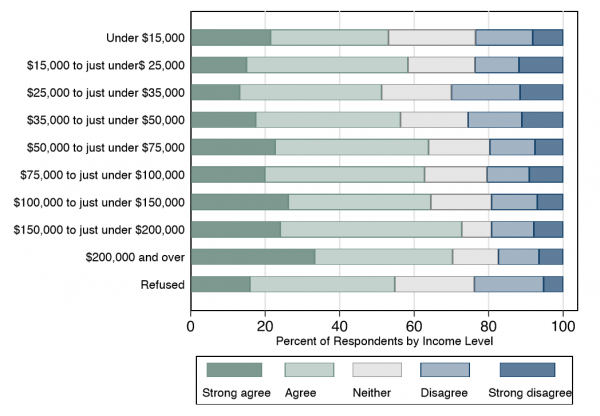 Figure 2: Respondents disaggregated by income levels