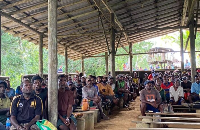 Church meeting in New Britain (NTM Papua New Guinea/Facebook) (Featured image: Against amending the Constitution to make PNG a Christian country)