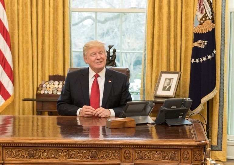 Donald Trump in the Oval Office