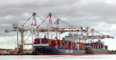 Container Terminal at Port of Melbourne, Australia