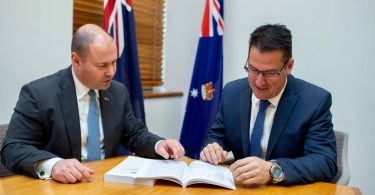 The Treasurer and Minister for International Development looking over the 2021 budget papers