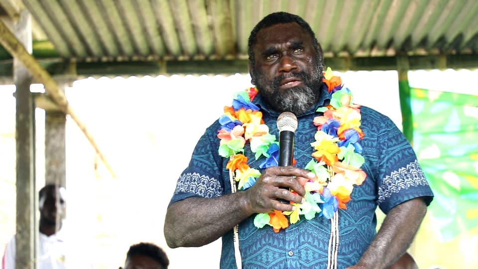 Bougainville President Ishmael Toroama at the Poka Youth Summit in Poka Village