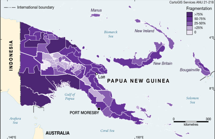 Linguistic fragmentation across PNG