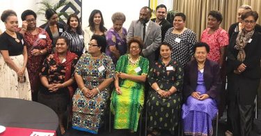 Women leaders speak out on violence against women in politics at a workshop in Fiji, March 2021