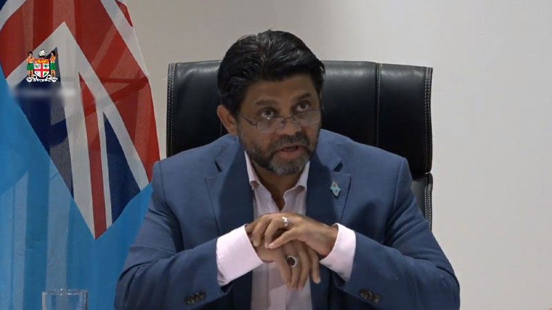 Photograph of Economy Minister Aiyaz Sayed-Khaiyum who delivered the 2021-2022 Fiji National Budget