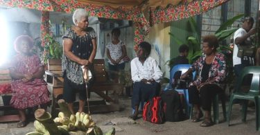 Members of PNG Women In Politics at Nahau Rooney’s haus krai (Michelle Nayahamui Rooney)