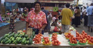 Photograph of a Fijian market