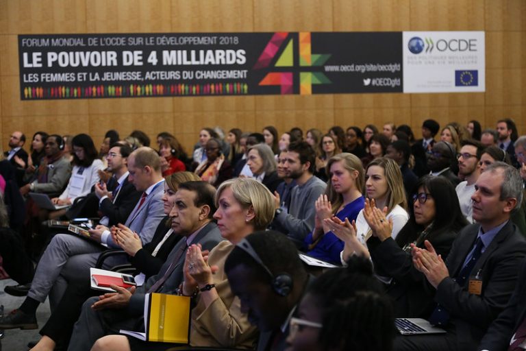 Photograph of audience at OECD Global Forum on Development, Paris, 2018