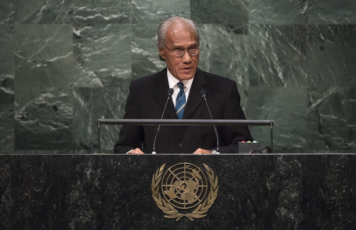 Samiuela 'Akilisi Pohiva, Prime Minister of the Kingdom of Tonga, addresses the general debate of the General Assembly’s 70th session.