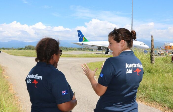 Greeting the arrival of an Australian funded COVID-19 support package, Solomon Islands