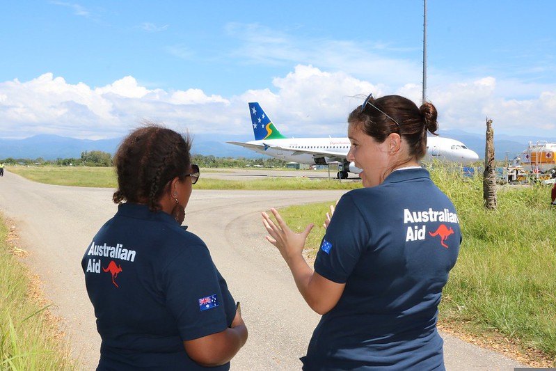 Greeting the arrival of an Australian funded COVID-19 support package, Solomon Islands