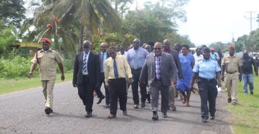 Bougainville public servants on a ‘unity walk’ in February 2022 (Autonomous Bougainville Government-Facebook)