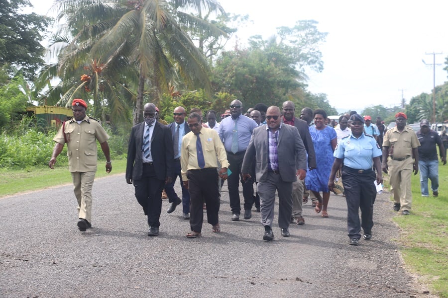 Bougainville public servants on a ‘unity walk’ in February 2022 (Autonomous Bougainville Government-Facebook)
