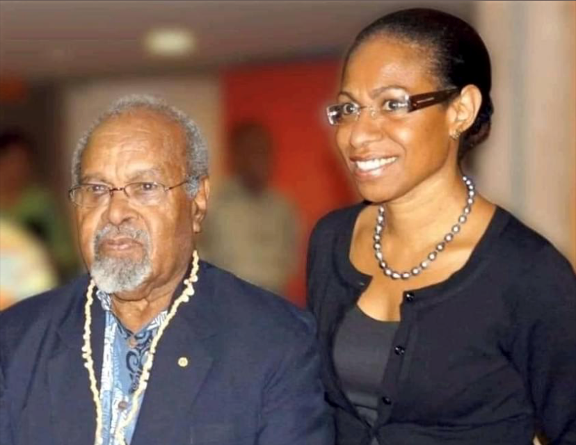 Dulciana Somare with her father, Sir Michael Somare (photo supplied by Dulciana Somare)