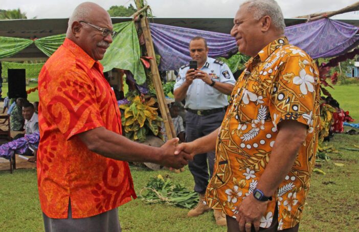 Rabuka and Bainimarama in January 2018 (Fijian Government-Facebook)