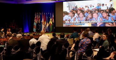 Session at the Pacific Islands Forum Leaders Week, July 2022 (Sarah Friend-DFAT)