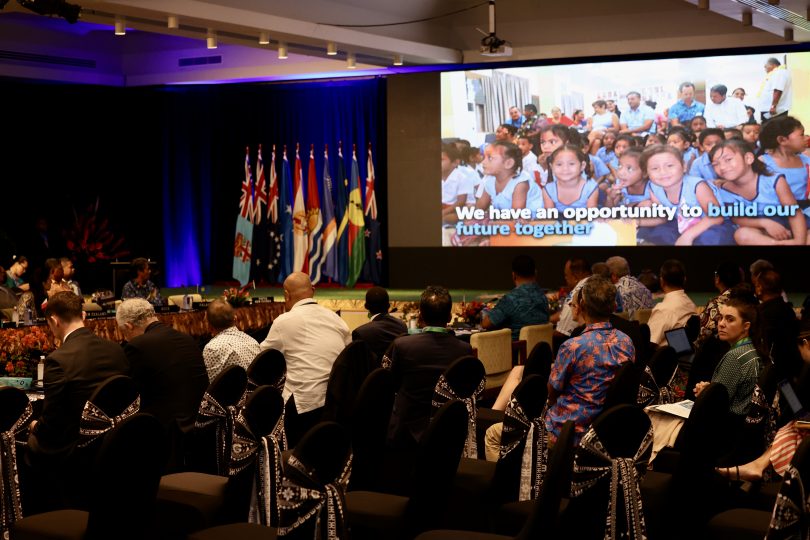 Session at the Pacific Islands Forum Leaders Week, July 2022 (Sarah Friend-DFAT)
