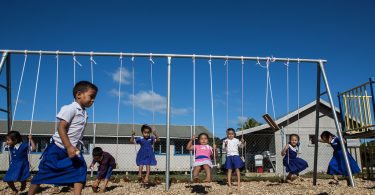 Children at kindergarten in Tonga (Conor Ashleigh-DFAT)