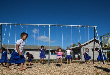 Children at kindergarten in Tonga (Conor Ashleigh-DFAT)