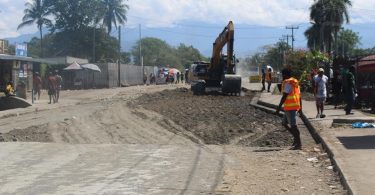 Roadworks on the Malahang-China Town Road in Lae, August 2022 (Lae Open Electorate - John Rosso Dps MP-Facebook)